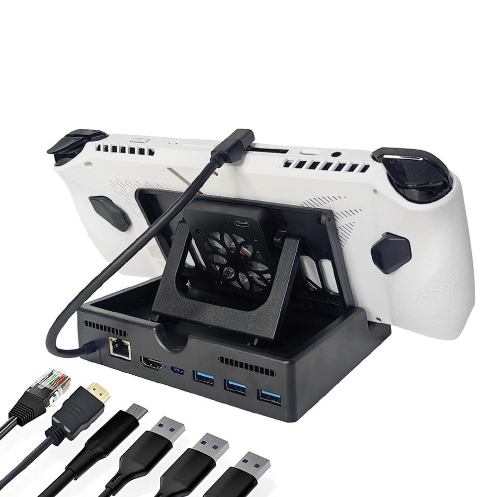Multi-Function Charging Dock for Asus ROG Ally Game Console 6-in-1 Type-C Docking Station with Cooling Fan Multi-Function Charging Dock for Asus ROG Ally Game Console 6-in-1 Type-C Docking Station with Cooling Fan